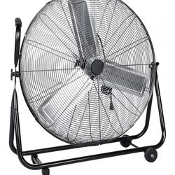 "30-Inch Floor Fan with Roll Booster - Industrial-Grade Airflow, 360 Degree Adjustable Tilt, and Portable Design for Rapid Cooling and Flexible Air Ci