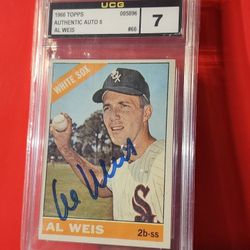 Al Weis Autographed 1966 Topps Card #66 Chicago White Sox UCG 8/7