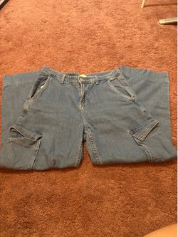 light blue cargo jeans