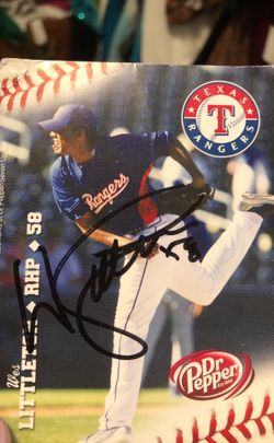 Texan Rangers Baseball Card