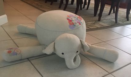Elephant stuffed ottoman - purchased at HomeGoods for $80