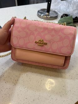 Coach Mini Crossbody Bag Pink Signature