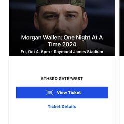 Morgan Wallen tickets Tampa 