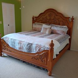 King Bed with Mattress, Box springs, Dresser