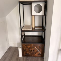 Cat Tree with Storage Cabinet