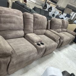 ELECTRIC RECLINER SOFA AND LOVESEAT 