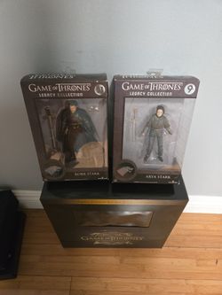 Game Of Thrones FUNKO ARYA & ROBB STARK FIGURINES (UNOPENED)