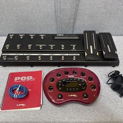 Line 6 FBV LONG BOARD PEDAL FOOT SWITCH CONTROLLER & Line 6 POD XT