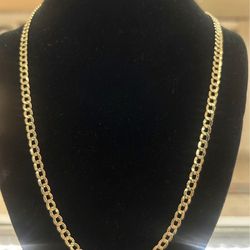 10k Real Gold Cuban Chain 4.5 mm 24 inch