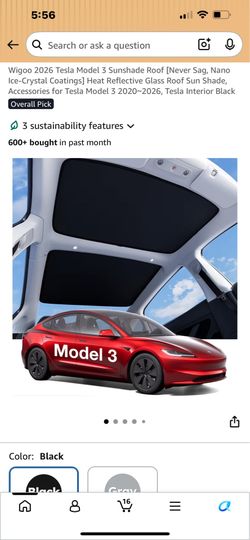 Tesla Model 3 Roof Sunshade - New - Save Your Interior From Arizona Heat!