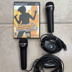 PS2 Karaoke Revolution Volume 3 With 2 Mics For PlayStation 2