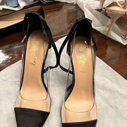 Black And Clear Heels 