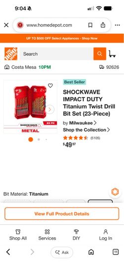 SHOCKWAVE IMPACT DUTY Titanium Twist Drill Bit Set (23-Piece)