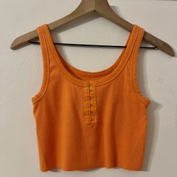 aerie Cropped Tank in Orange size medium NWOT