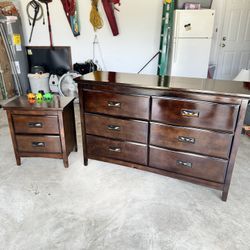 Solid Wood Dresser And Nightstand
