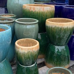 Glazed Flower Pots Planters Discounted 