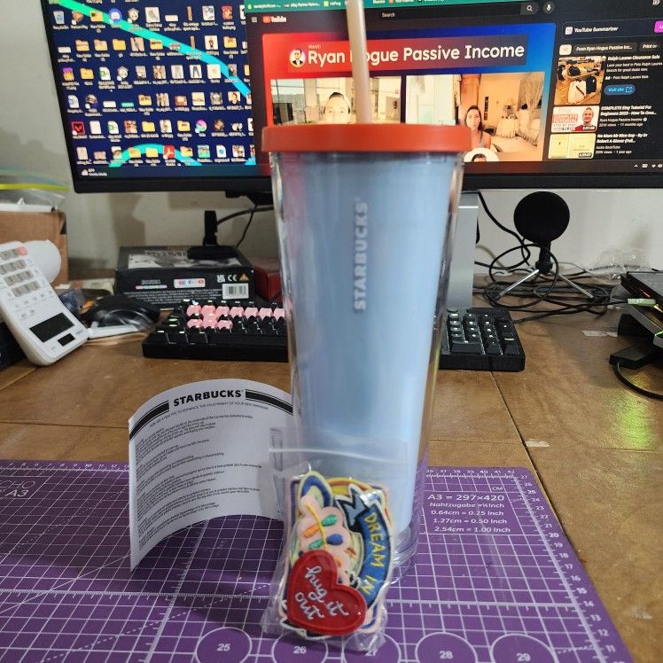 STARBUCKS 2018 Dream In Color Tumbler Sticker Patches 24oz Venti Cup Coffee