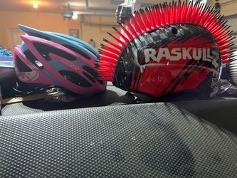 Raskullz Mohawk Kids Helmet Red Black