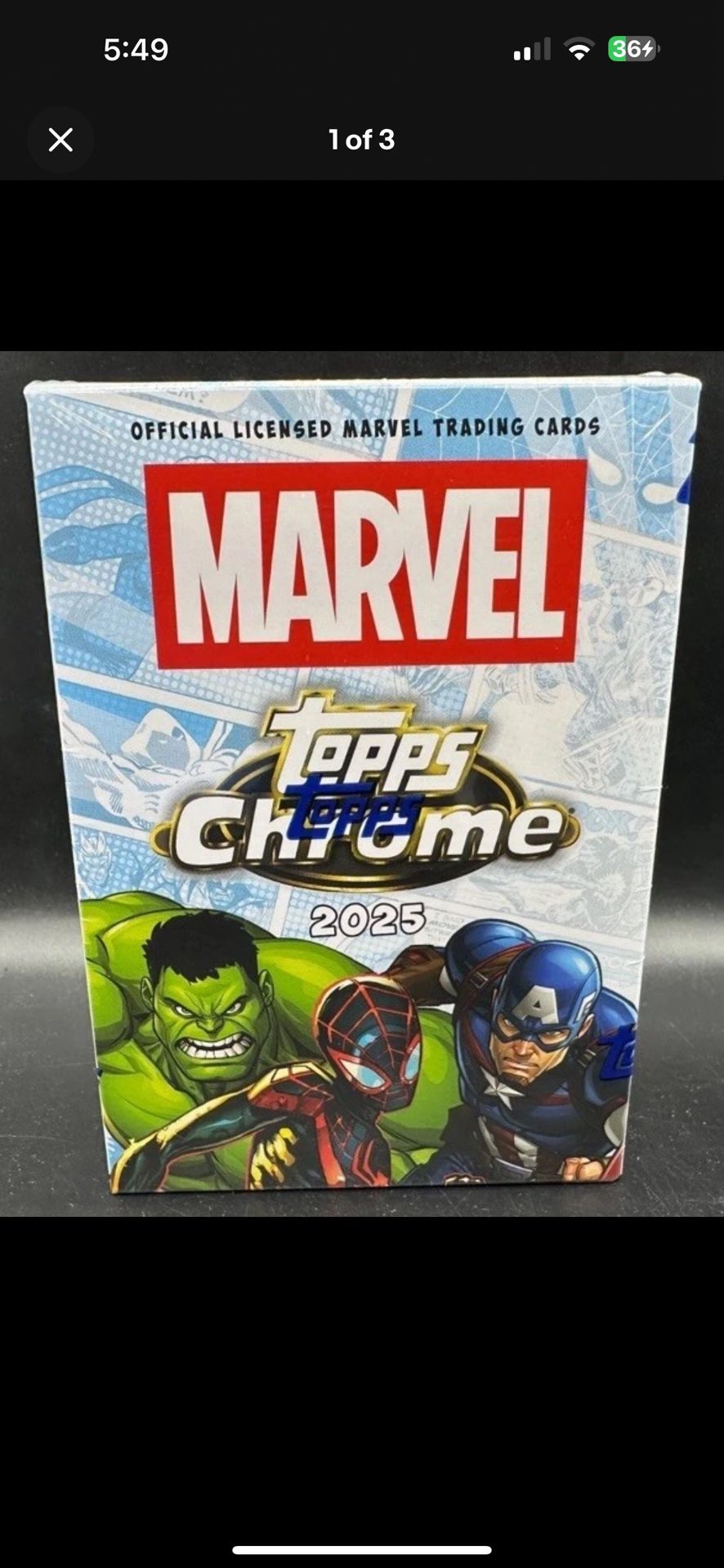 2025 Topps Chrome MARVEL Comics Value/Blaster Box SEALED NEW In Hand