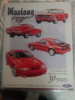 Mustang. Metal Sign