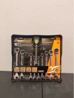 New GearWrench 10pc SAE/METRIC Ratcheting Wrench Set