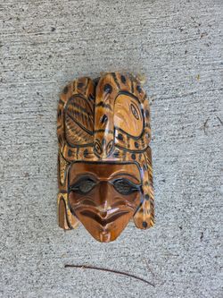 Hand carved jaguar mask