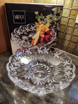 Vintage Mikasa Crystal Footed Bowl