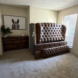 Queen sized Frame (Including Mattress, and box base)