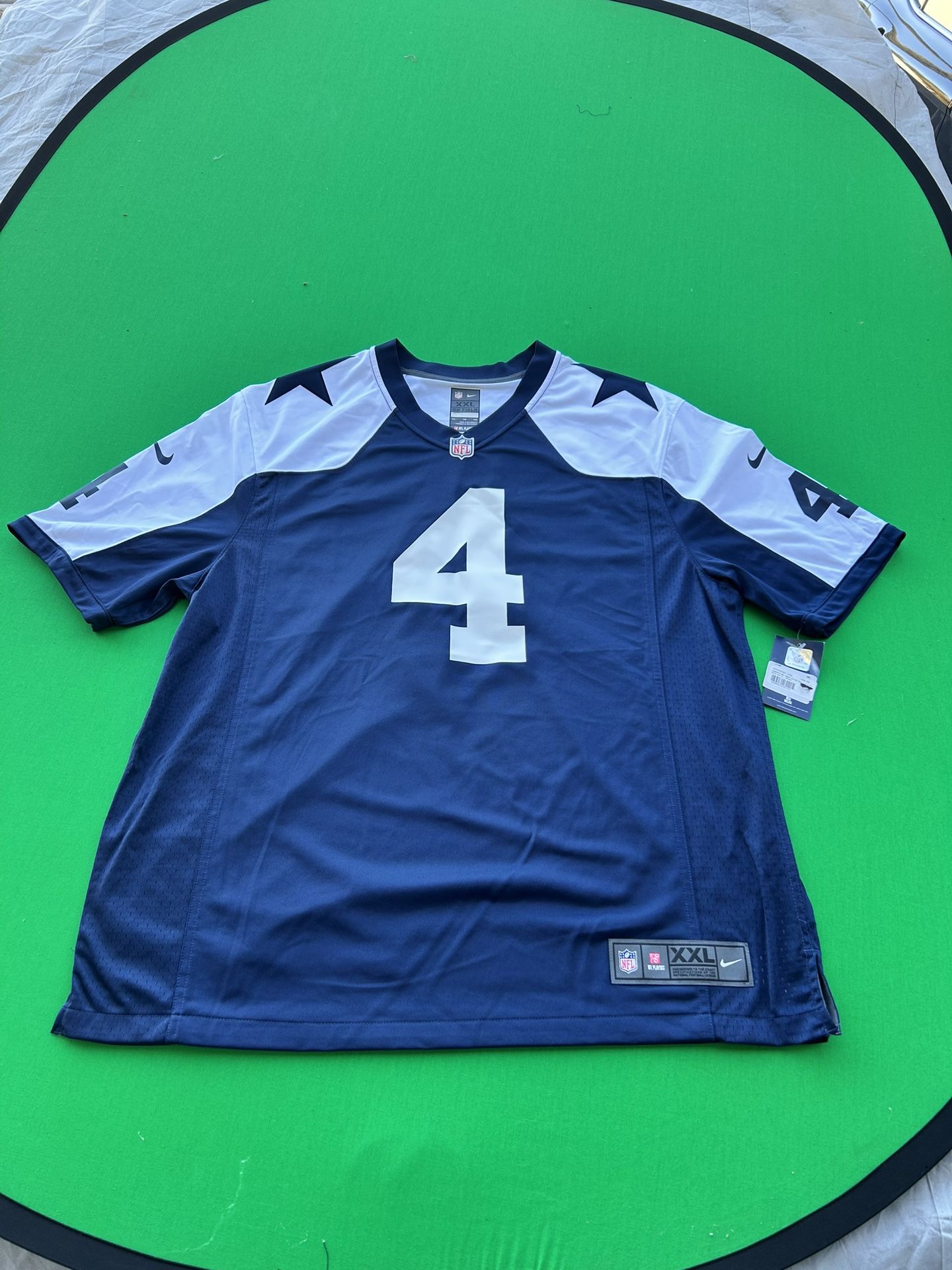 Men's Dallas Cowboys Dak Prescott Nike Navy Alternate Vapor Limited Jersey XXL