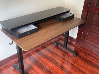 FEZIBO 24x48 electric standing desk with glass top adjustable height