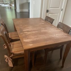 Crate And Barrel Solid Wood Dinning Table