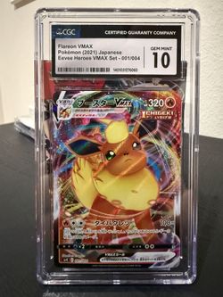 Pokemon 2021 Flareon VMAX Eevee Heroes CGC 10