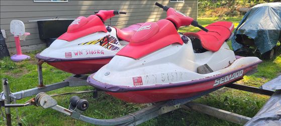 2 1997 gsx  and single place trailer