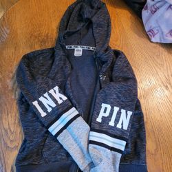 PINK cropped zip up