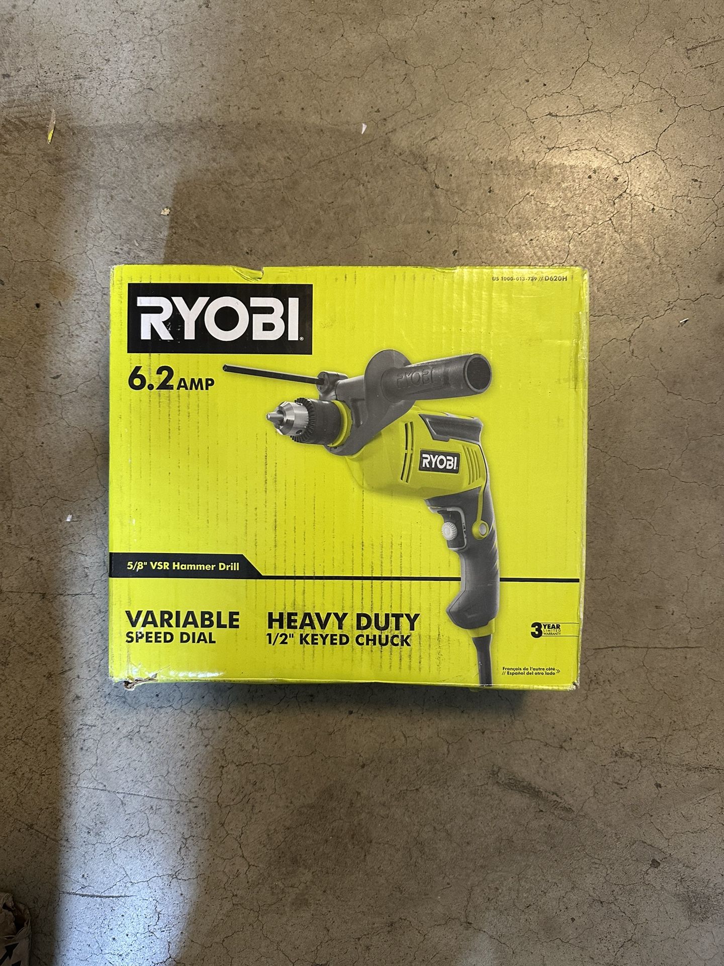 RYOBI 6.2 Amp Corded 5/8 in. Variable Speed Hammer Drill