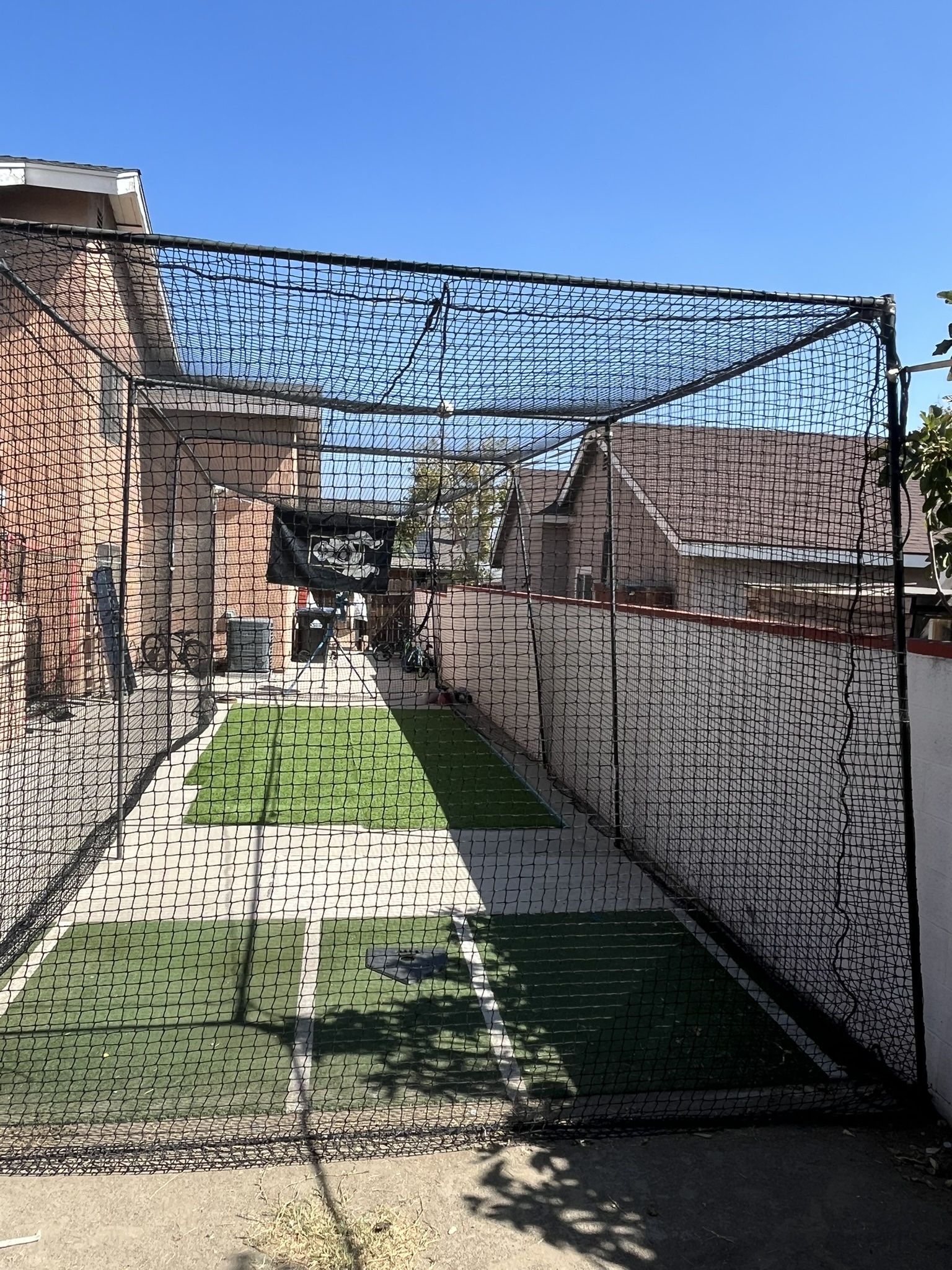 Batting Cage, L Screen, Hitting Mat, Striking Zone And Turf