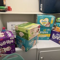 New Born Diapers, Size One And Size 4 Pull-Ups