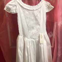 Vestido De Primera Comunión Color Beige Talla 14