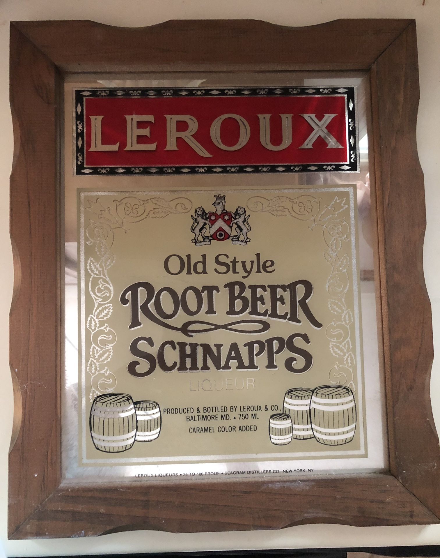 Leroux Root Beer Schnapps Mirror