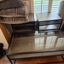 Gray Coffee And End tables  Set