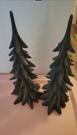 Set of two Beautiful Deco trees 17"tall