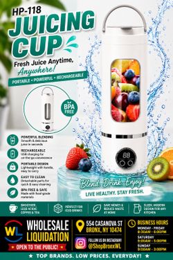 PORTABLE BLENDER • POWERFUL • RECHARGEABLE