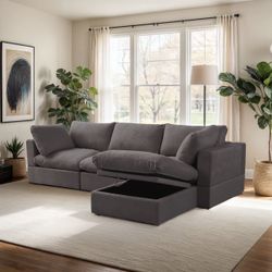 50% OFF FINANCING AVAILABLE Cloud Dark Gray Modular Sectional Couch Sofa With Free Delivery
