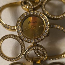 Marciano by GUESS Gold-Tone Crystal Bracelet Watch