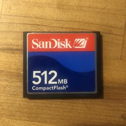 SanDisk 512mb Compact flash Card