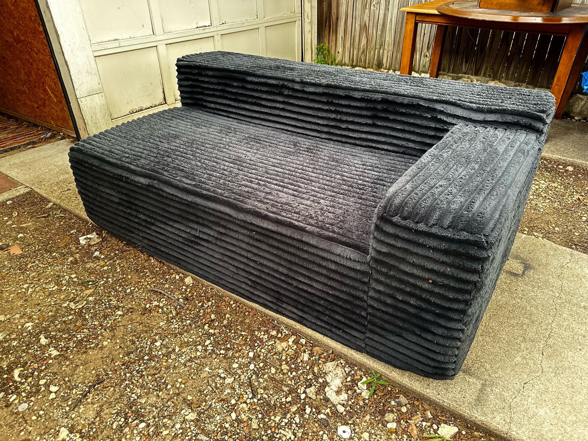 LIKIMIO 71" Cloud Loveseat with plush corduroy fabric