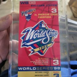 1998 World Series Ticket Mlb
