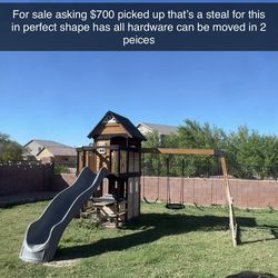 Outdoor Jungle Gym with Swings