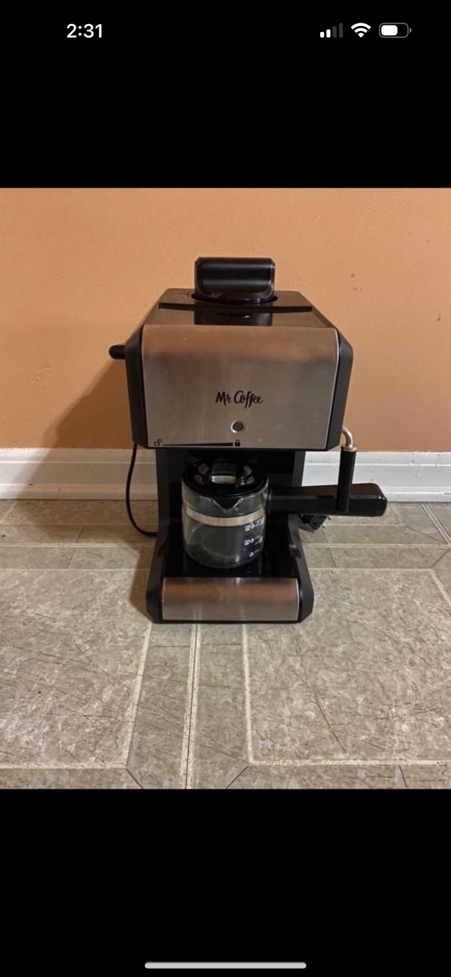 Mr. coffee steam Espresso and cappuccino machine