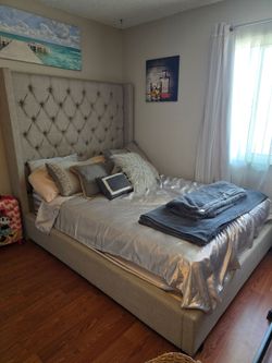 Loom and Leaf Queen bed and matching nightstands